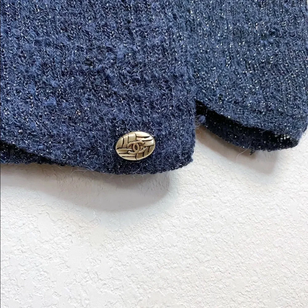 CHANEL Ombré Shimmering Turtleneck Sweater